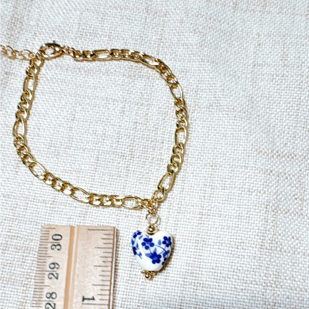 Boho heart anklet N525 - Picture 4 of 4